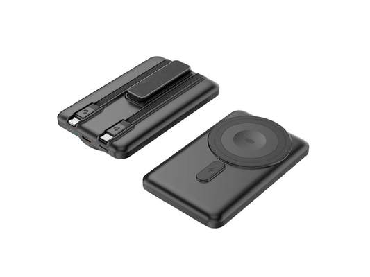 Wireless Charging Power Bank with Integrated Cable 5000mAh